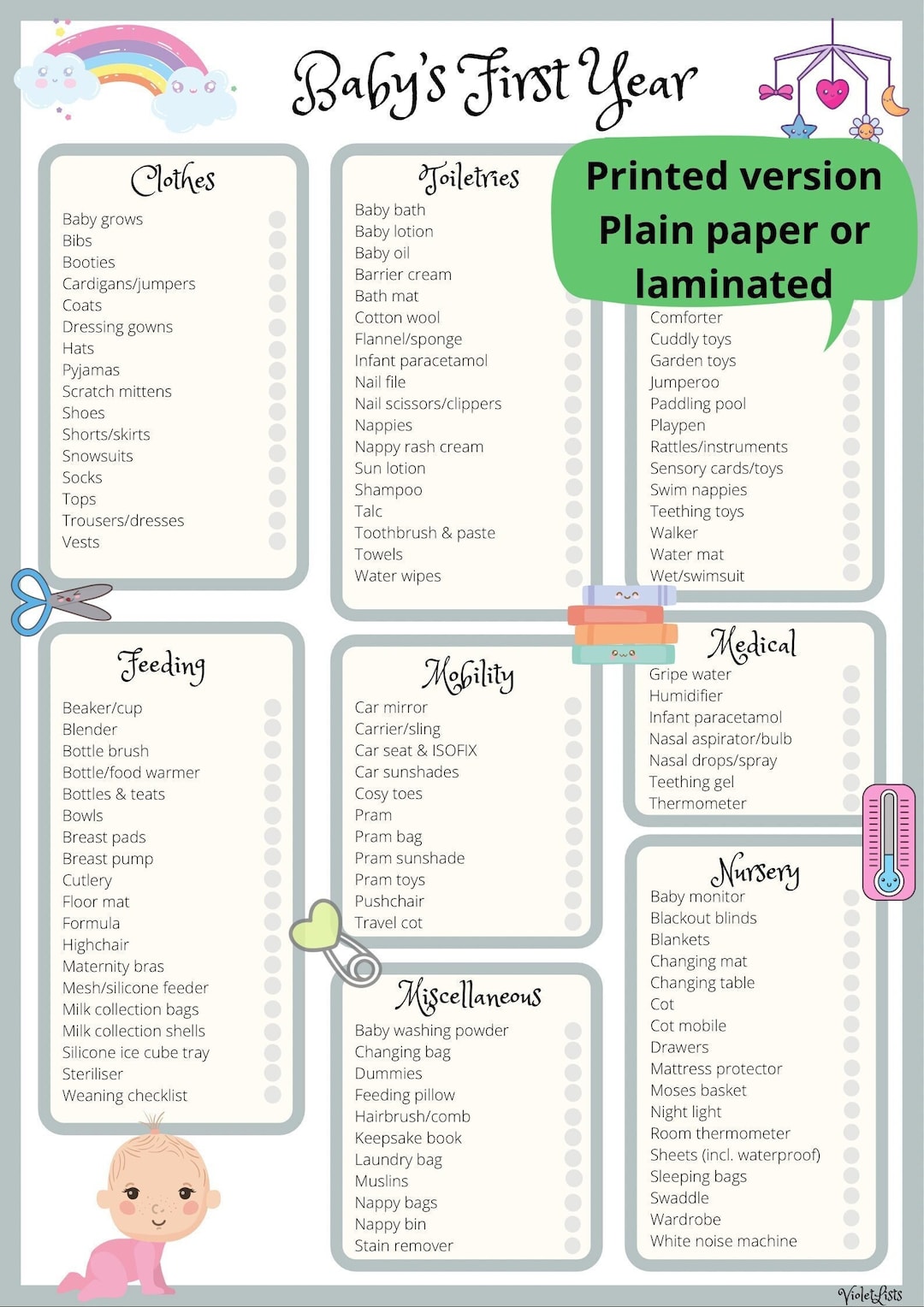 Niño Lista De Cosas Que Hay Que Tener Para Un Recien Nacido Lista