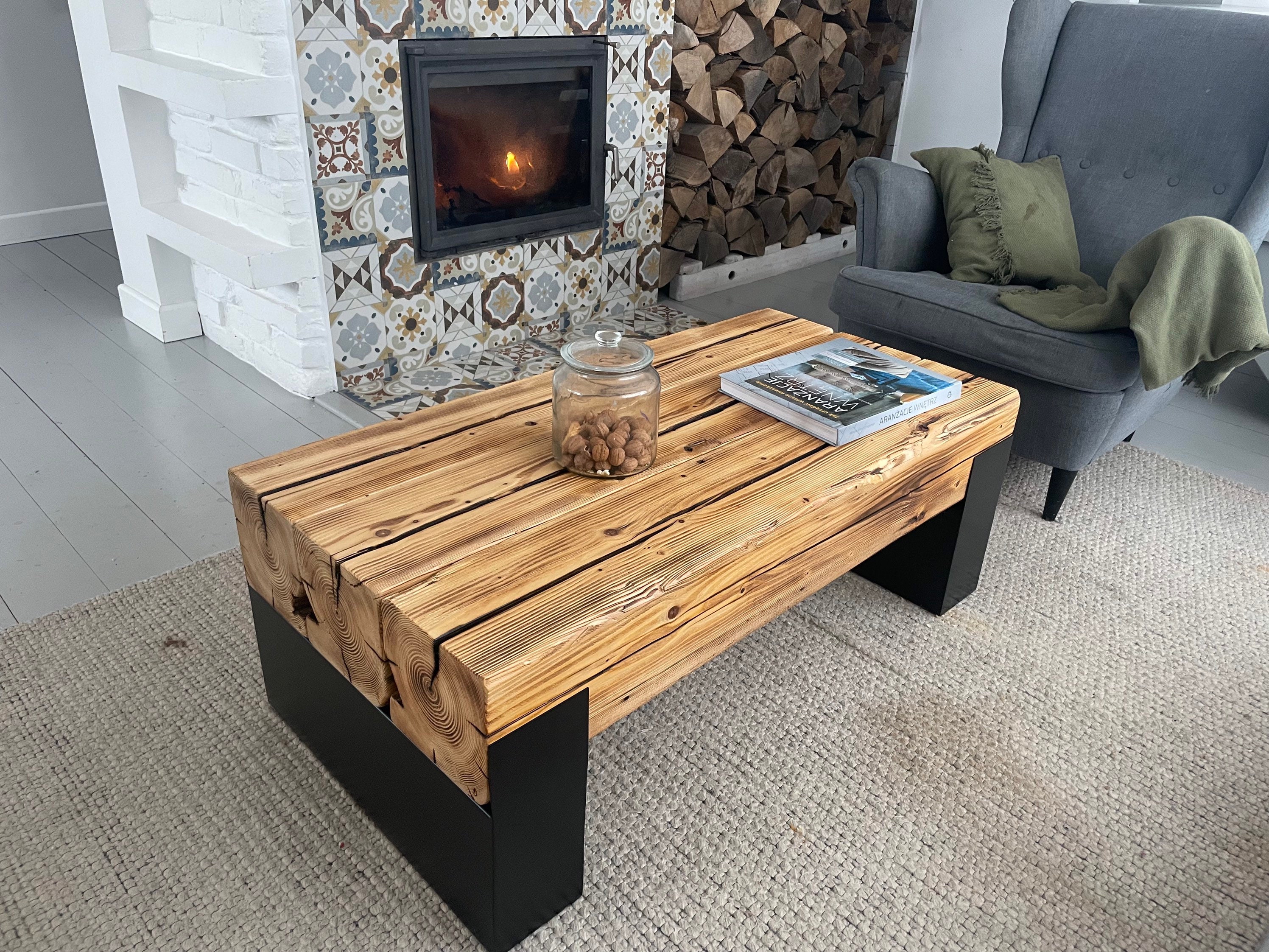 Rustic Barn Wood Coffee Table for sale | Only 4 left at -65%
