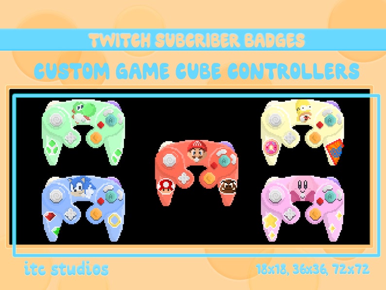 Custom Gamecube Controllers [SUB BADGES] - Etsy