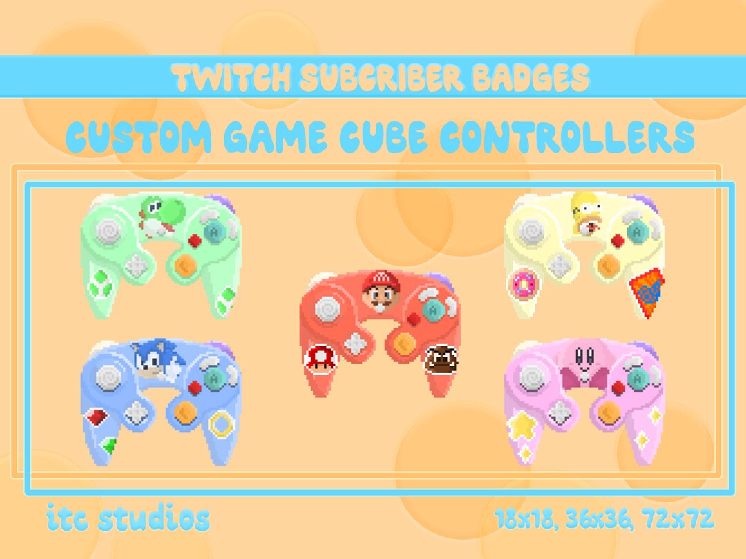 Custom Gamecube Controllers [SUB BADGES] - Etsy