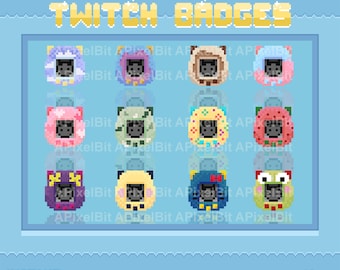 Pixel Tamagotchi Twitch Sub Badges | Nostalgic Badges (Digital Download)
