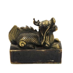 Chinese Dragon  -  Bronze Seal  -  Qing Dynasty