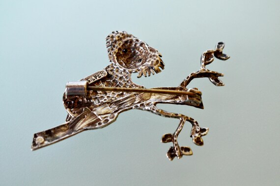 Vintage Solid Silver Brooch - Koala - scandinavia… - image 2