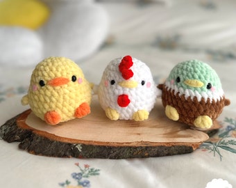 No-sew birds crochet pattern PDF file