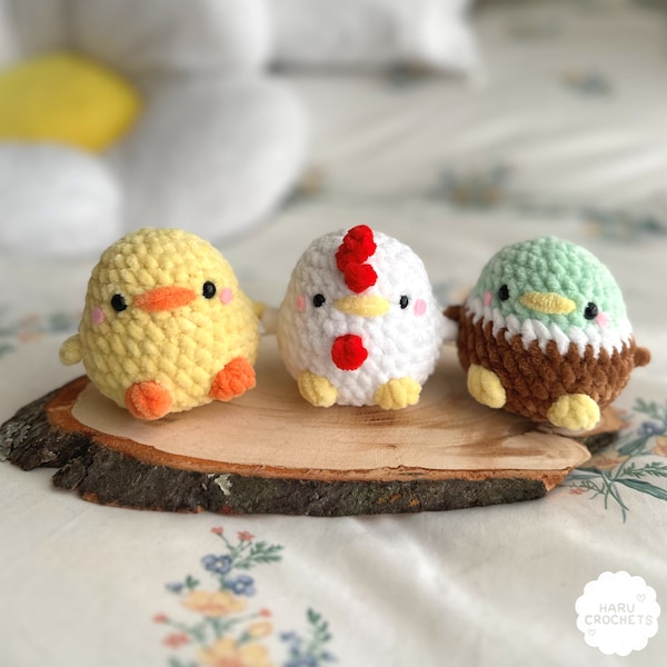 No-sew birds crochet pattern PDF file