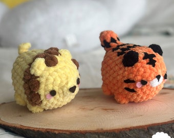 No-sew-Dschungel Floofballs Häkelanleitung PDF-Datei