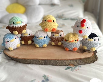 No-sew birds (All birds) crochet pattern PDF file