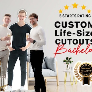 Custom Cutouts, Bachelor Cardboard Cutout, Bachelor Cutouts Party, Custom life size bachelor standee