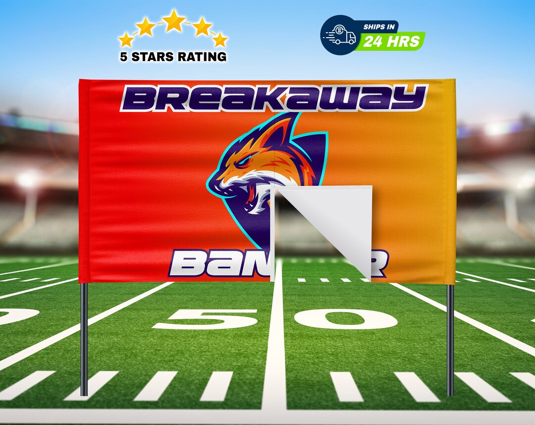 Custom Breakaway Football Banners! Show Your School Spirit With ...