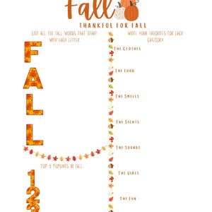 Fall Journal Printables - Etsy