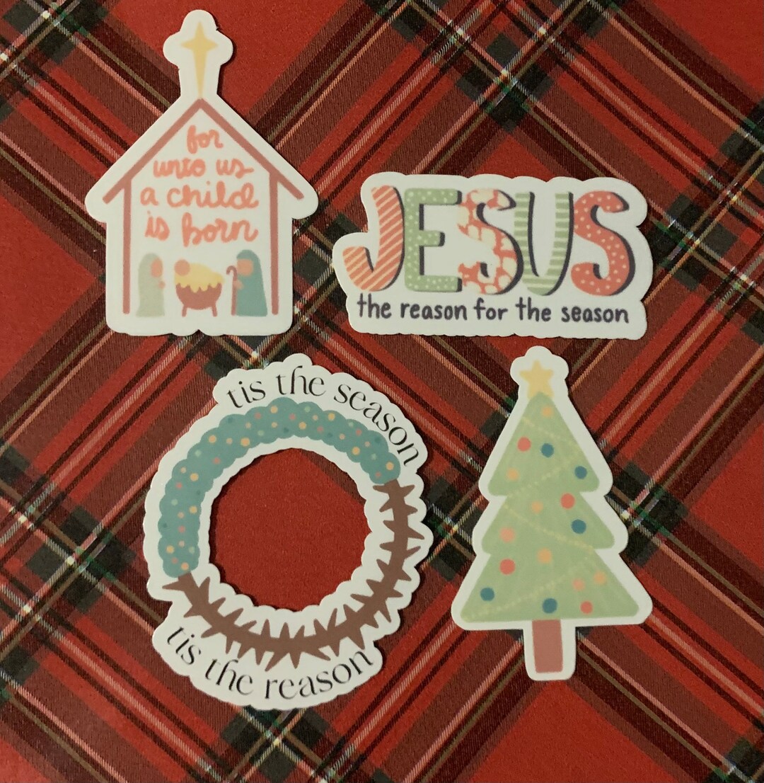 Christmas Stickers Water Resistant Stickers Water Bottle Etsy