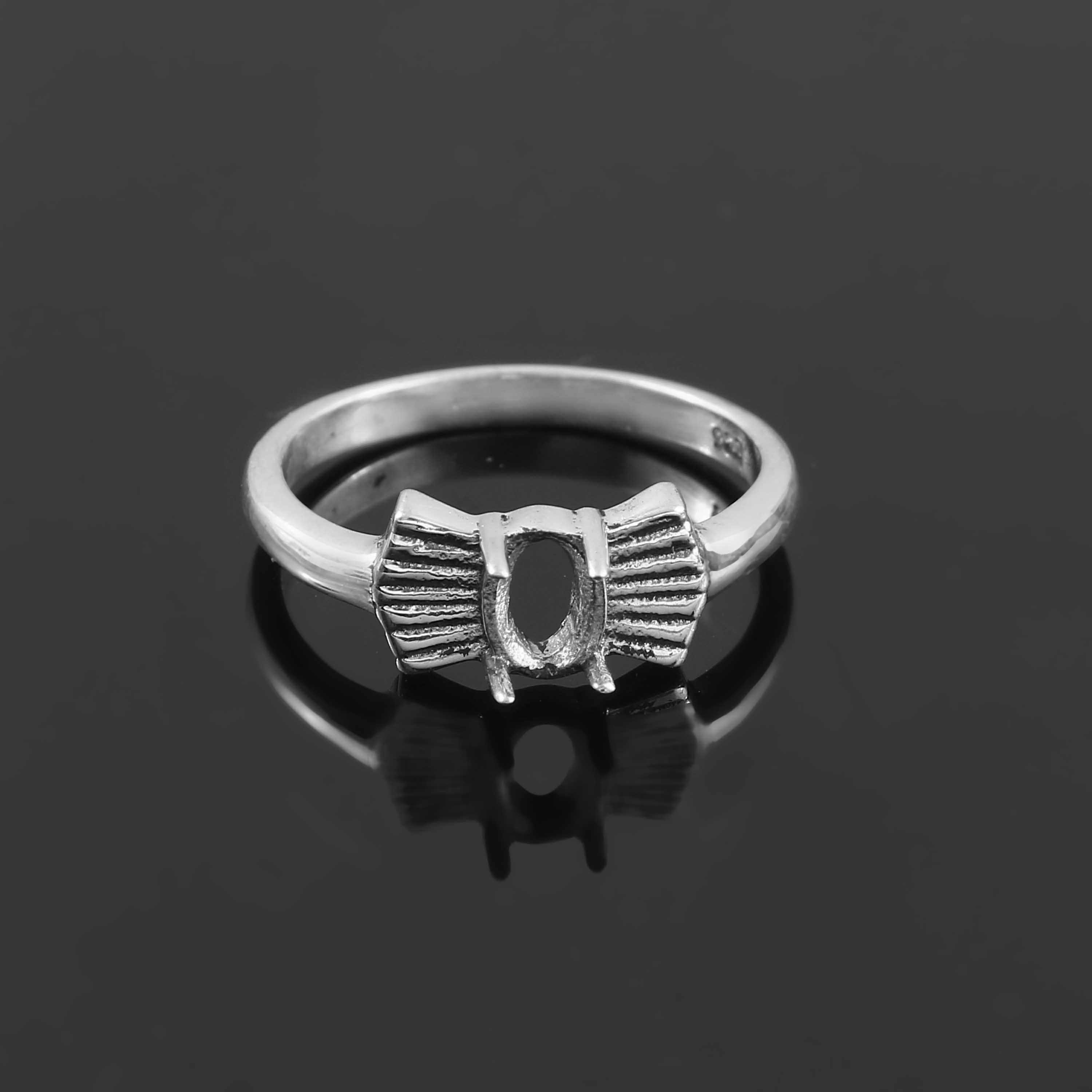 DJP-08 Wedding Ring Gift For Her Oval Brilliant Mount Moissanite Ring Semi-Mount Engagement Ring New Arrive Oval Cut Mount Ring