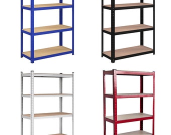 Boltless 5 Tier Racking Heavy Duty Garage Shed Warehouse Shelving Storage Shelves Steel Unit Shelve Unit