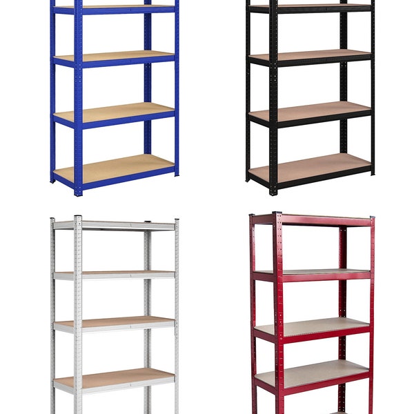 Boltless 5 Tier Racking Heavy Duty Garage Shed Warehouse Shelving Storage Shelves Steel Unit Shelve Unit