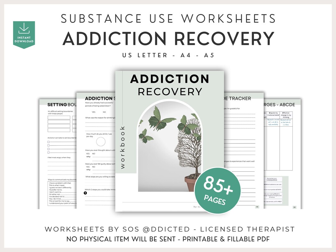 Digital Addiction Recovery Workbook – Sobriety Journal PDF With Therapy ...