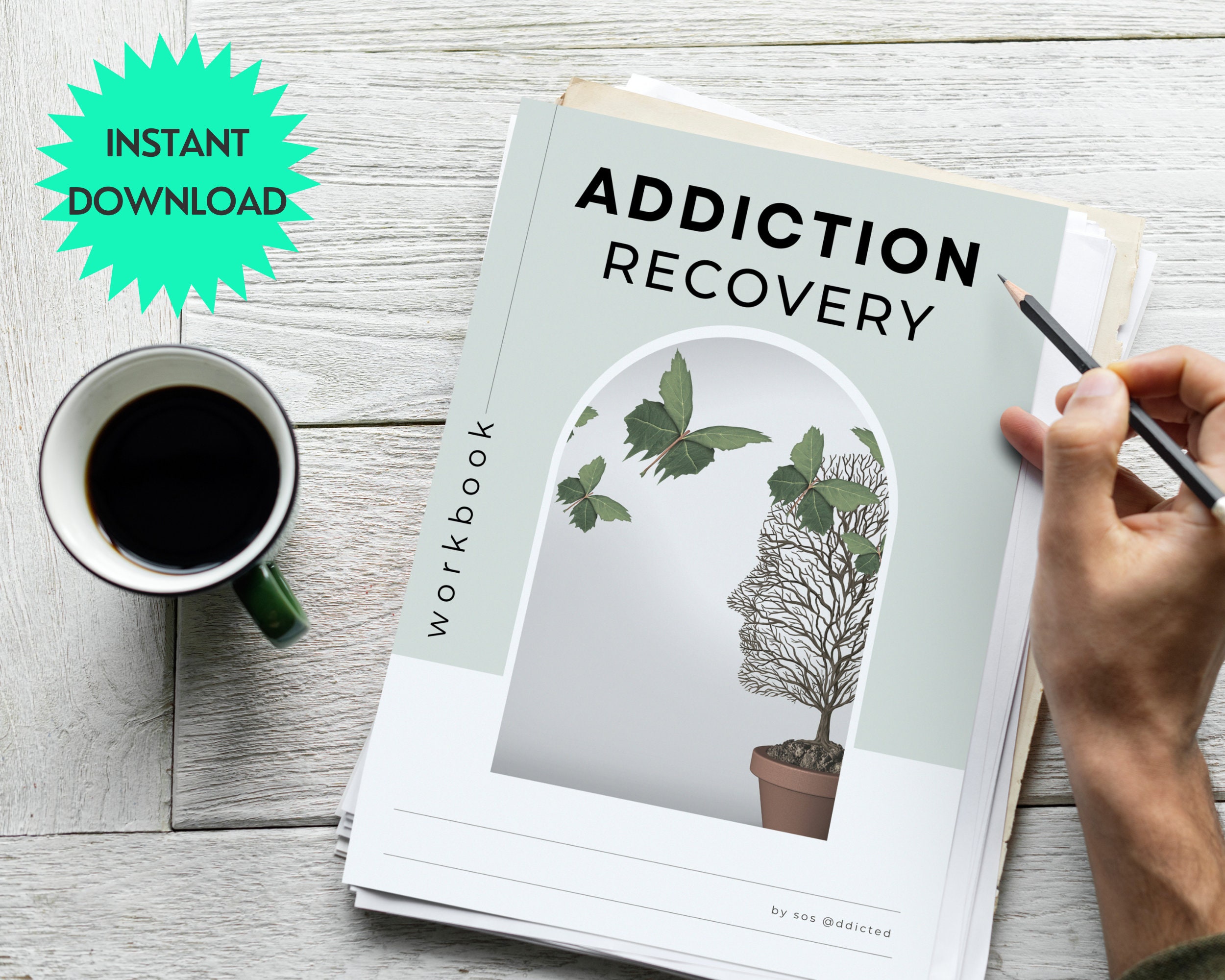 Addiction Recovery Worksheets Printable and Fillable Forms for - Etsy