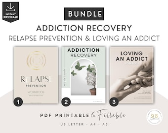 Addiction Recovery Worksheets + Relapse Prevention Plan + Loving An Addict: Therapy Worksheet, Family Coping Skills, Urge Surfing Resources