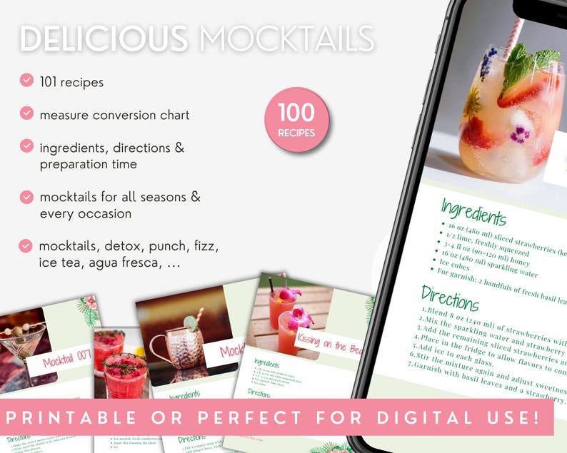 Mocktail Recipes.pdf Mocktail Recipes, 101 Non-alcoholic Drinks, Digital Mixologist E-book ...