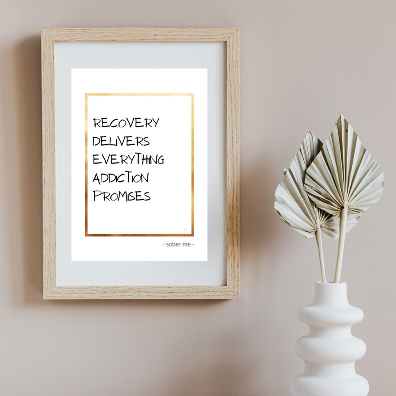 Printable Affirmation Poster Pdf Recovery Delivers Everything Addiction ...