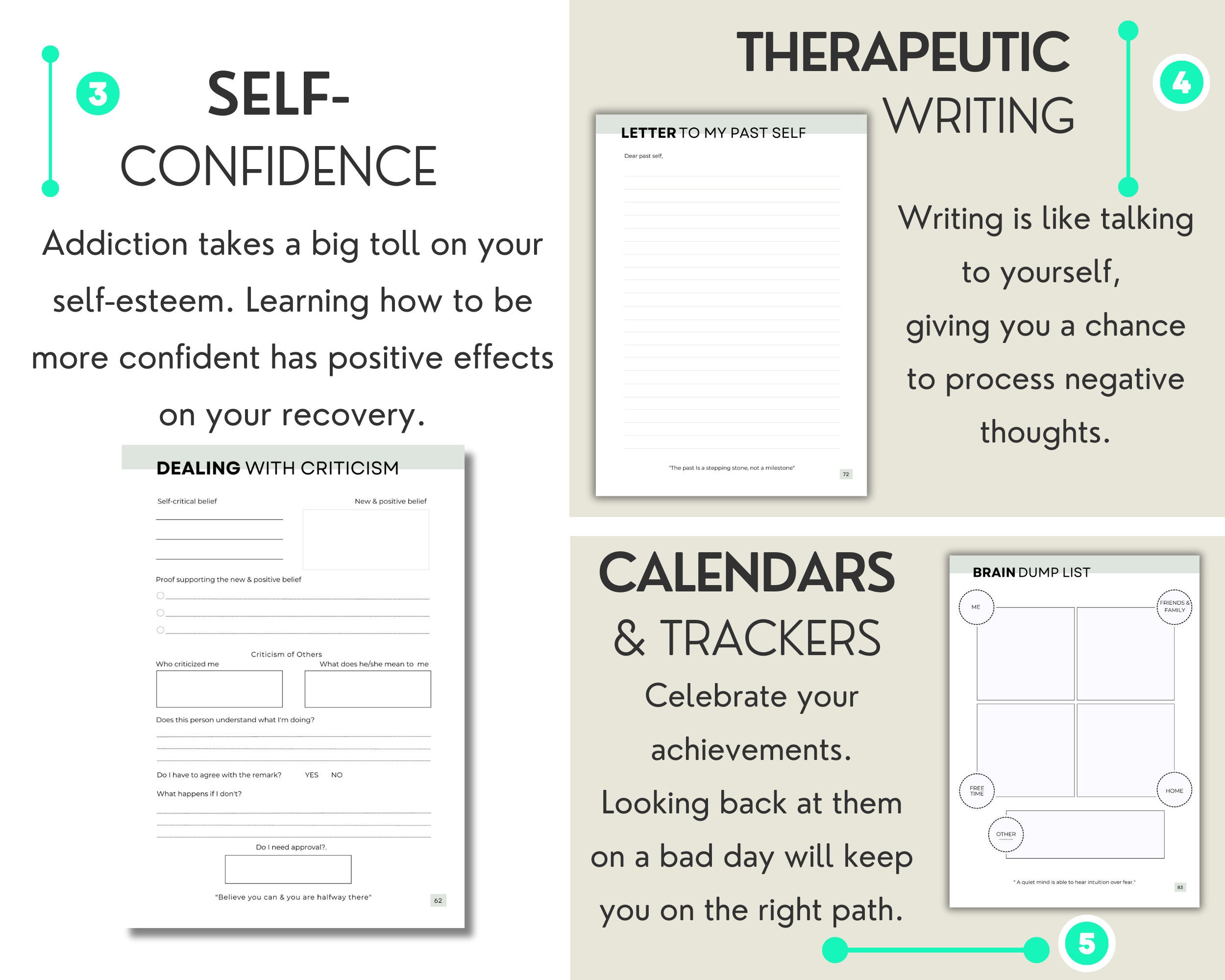 Addiction Recovery Worksheets Printable and Fillable Forms for - Etsy