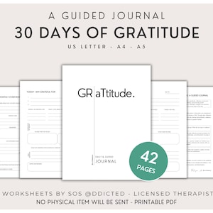30-Day Gratitude Journal: Minimalist Workbook, Daily Guided Prompts, Weekly & Monthly Reflections PDF