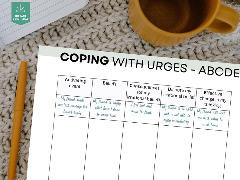 Addiction Recovery Workbook: 85 Worksheets and Trackers, Coping Skills, Relapse Prevention & Sobriety Journal PDF image 9