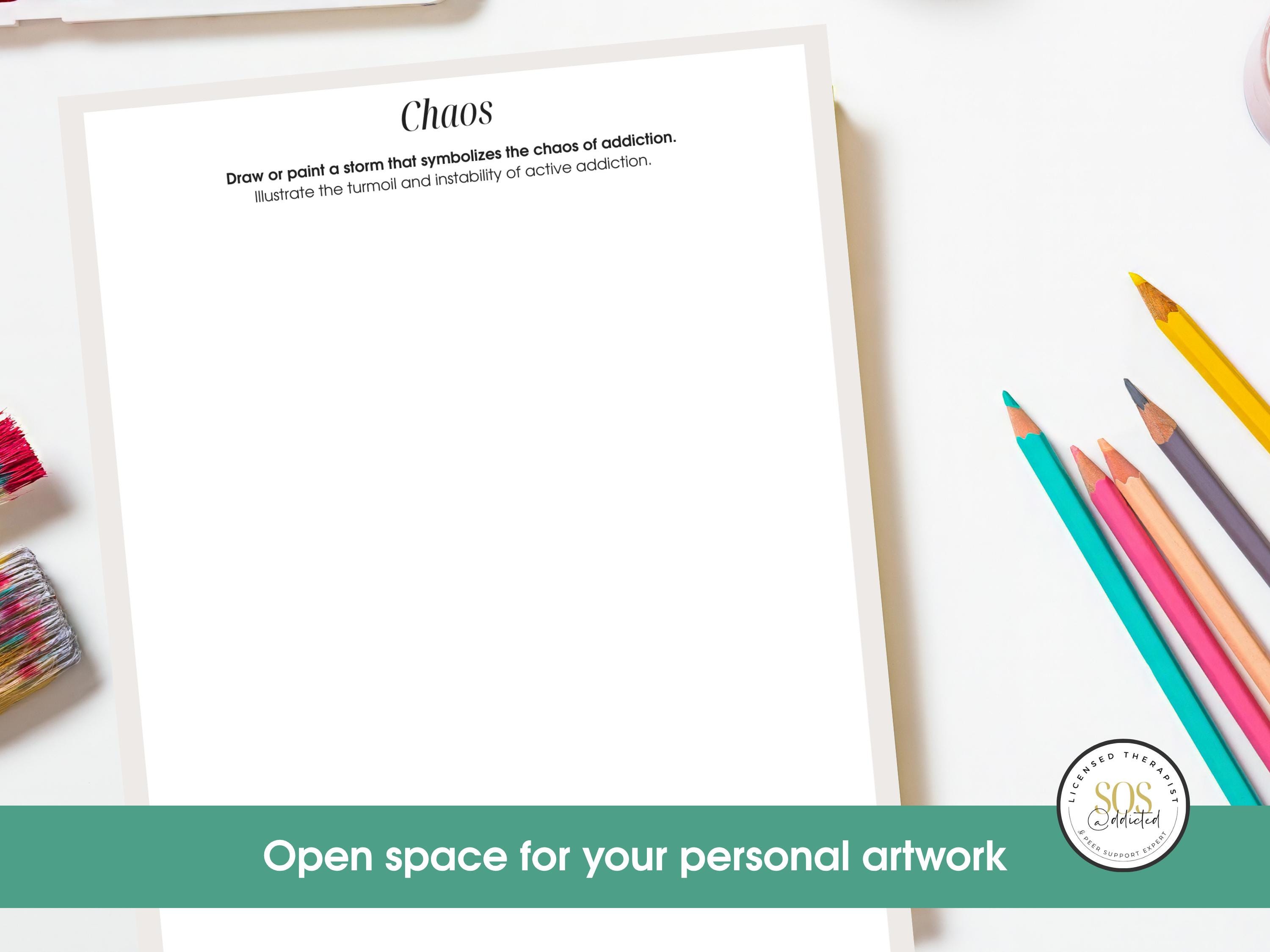 Creativity Through Recovery Worksheet.pdf Art Therapy Worksheets for Addiction Recovery - Printable Substance Use ...