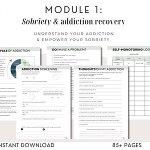 Addiction Recovery Workbook: 85 Worksheets and Trackers, Coping Skills, Relapse Prevention & Sobriety Journal PDF image 12