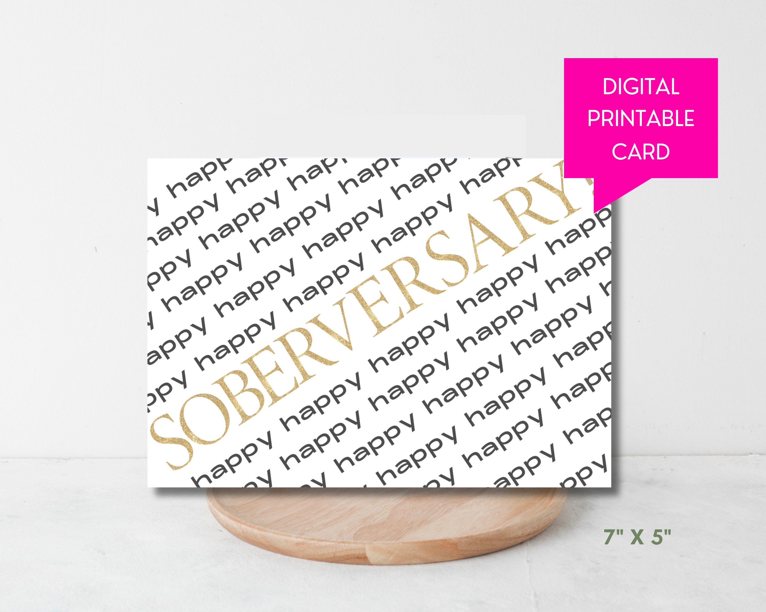 Happy Soberversary Card for Sobriety Anniversary, Digital and Printable ...