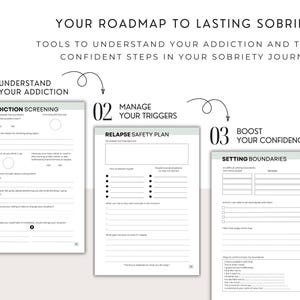 Addiction Recovery Workbook: 85 Worksheets and Trackers, Coping Skills, Relapse Prevention & Sobriety Journal PDF image 6