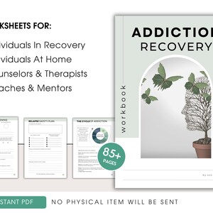 Addiction Recovery Workbook: 85 Worksheets and Trackers, Coping Skills, Relapse Prevention & Sobriety Journal PDF image 4