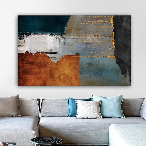 abstract canvas wall art , scandinavian style canvas print , abstract canvas painting ,  home wall decor , modern home decor