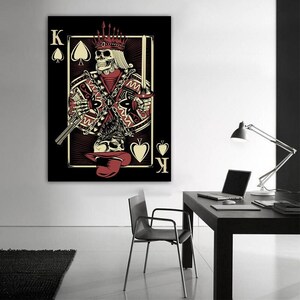 Poker Karte Leinwand Druck, Spielkarten Leinwand Druck, weiße Roulette Karten Leinwand Druck, Spielkarte Leinwand Druck