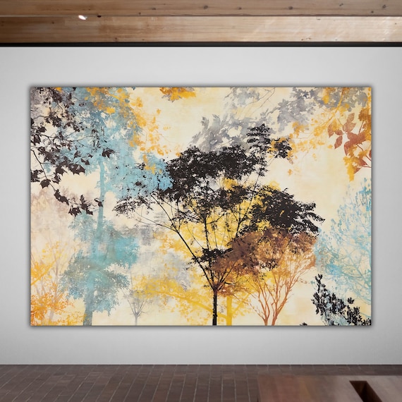 Abstract Tree Canvas Painting Tree Wall Art Prints Black - Etsy