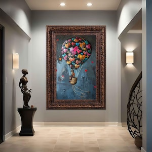 Banksy Balloon Canvas, Colorful Balloon Girl Canvas, Uplifting Street Art, Modern Wall Art, Vibrant Urban Decor, banksy street wall art