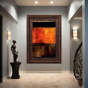 Mark Rothko  Art Print, Rothko Canvas ,Mark Rothko Paint, Mark Rothko Art, , Mark dark  Rothko Painting, retro framed canvas print