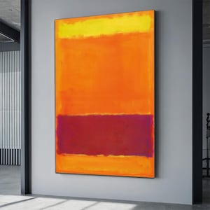 Reproducción de arte en color sobre lienzo de Mark Rothko, la mejor reproducción de Mark Rothko, arte abstracto sobre lienzo para pared, arte minimalista moderno