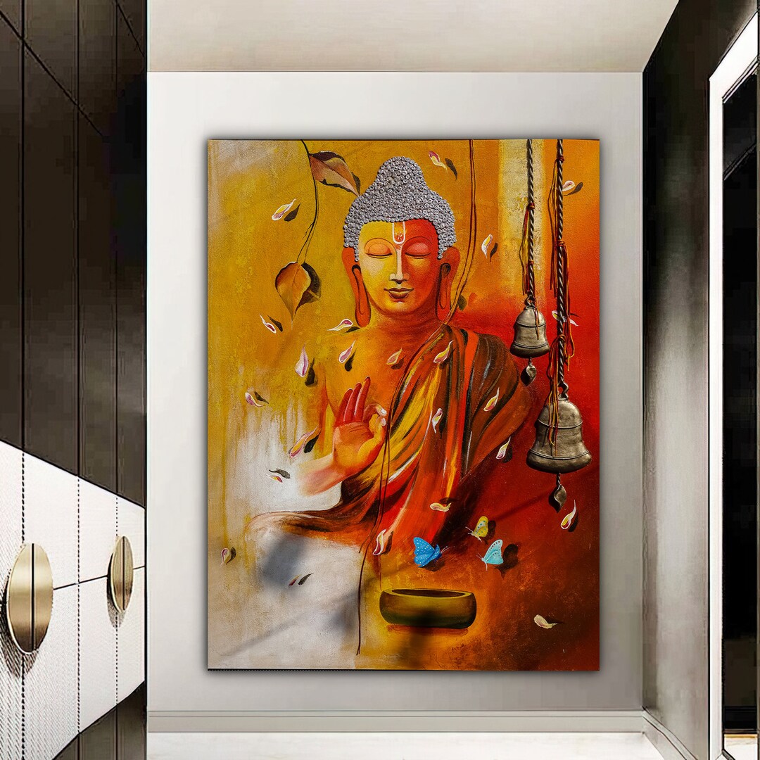 Buddha Canvas, Asian Wall Art, Buddha Wall Art, Meditation Canvas