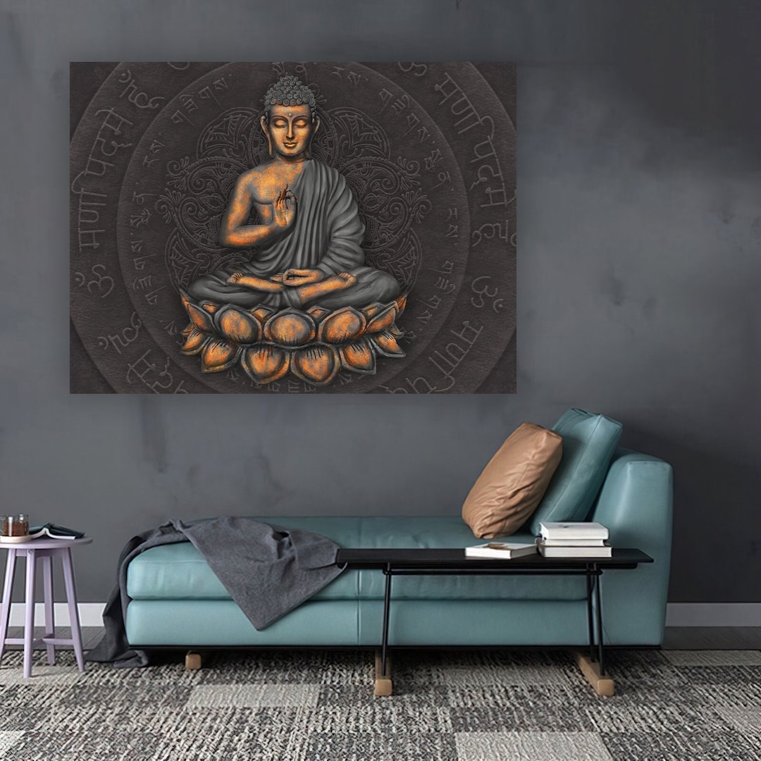 Buddha Canvas, Asian Wall Art, Buddha Wall Art, Meditation Canvas ...