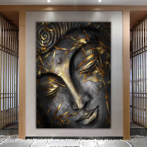 Buddha Canvas Asian Wall Art Buddha Wall Art Meditation Etsy