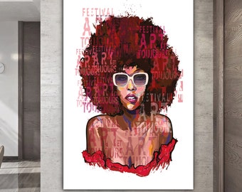 【美品】絵画　ミクストメディア　アフリカンビューティー シルエットアート il_340x270.4174947636_royi.jpg