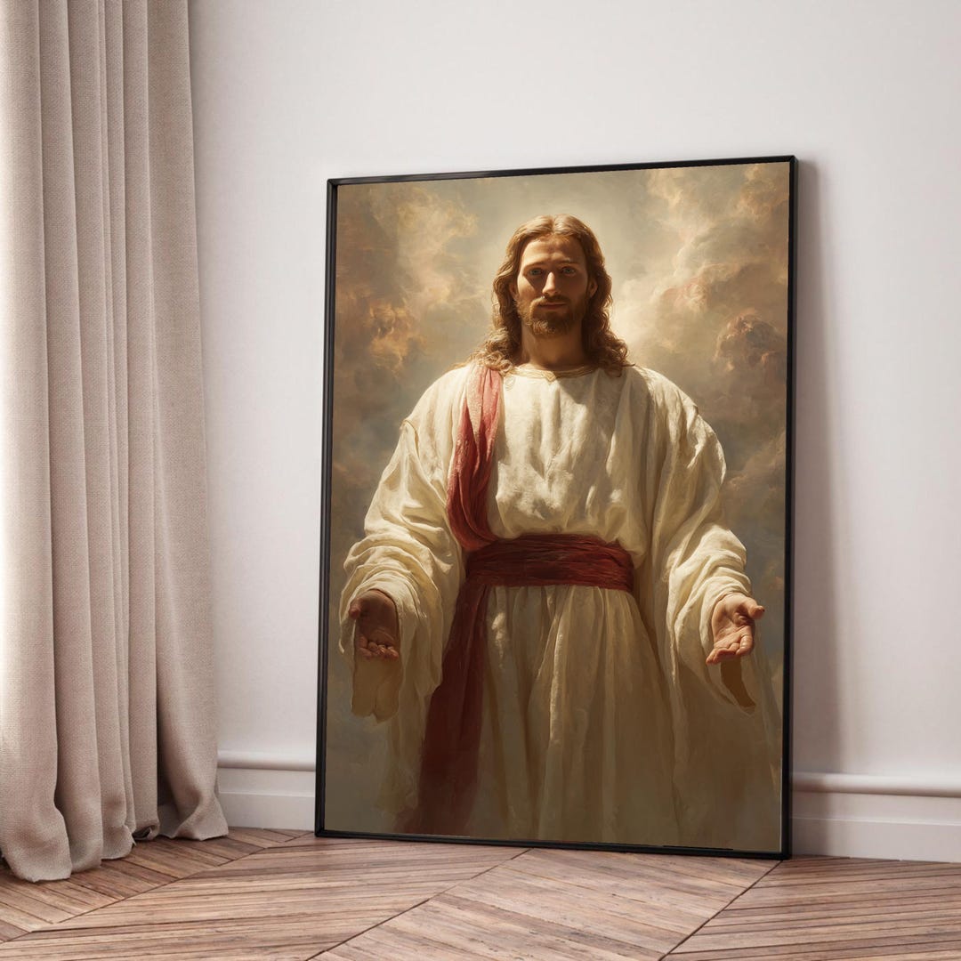 Jesus Christ Portrait Canvas Wall Art, Religious Christian Decor ...
