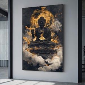 Buddha canvas wall art, buddha print canvas, buddha wall art, buddha canvas, buddha meditation canvas print, Zen garden buddha wall art