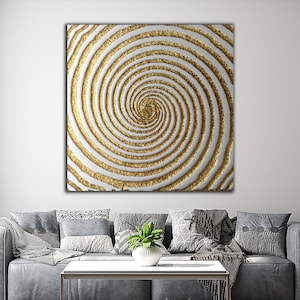 gold abstract painting, modern abstract print, rings canvas print, abstract wall decor, gold color abstract print,architectural abstract art