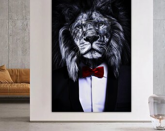 Black And White Lion, Lion Wall Art, Lion Canvas, Lion Wall Decor, Animal Wall Art, Animal Canvas, Lion Photo, Lion Print, Lion