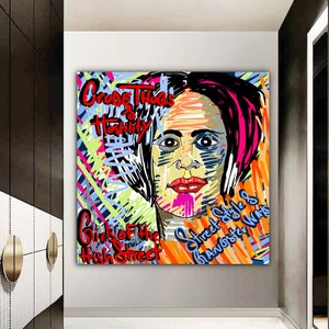 Pop Art Wall Art, Comic Pop Art, Woman WOW, Omg Shock Comic Style, Canvas Print Decor, Woman Wall Art, Lip Wall Decor, POP ART Print