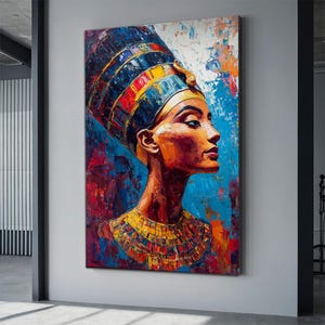 Egyptian Pharaoh Wall Art, King Tutankhamun Mask, Egyptian Decor, Historical Artwork Print, Egyptian Culture Canvas wall art