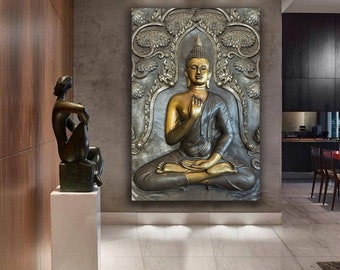 Buddha Canvas, Asian Wall Art, Buddha Wall Art, Meditation Canvas, Buddha Poster, Buddhist Print, Meditation Wall Art,