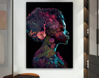 アフリカの絵画 - アフリカの壁画 - 抽象画の女性 - Etsy 日本