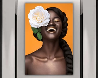 African Canvas Art, Ethnic Canvas, African Wall Art, South African Art, Black Woman Portraits Wall Art Decor